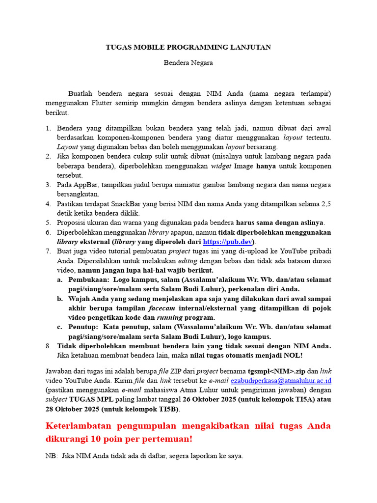 Tugas Mobile Programming Lanjutan | PDF