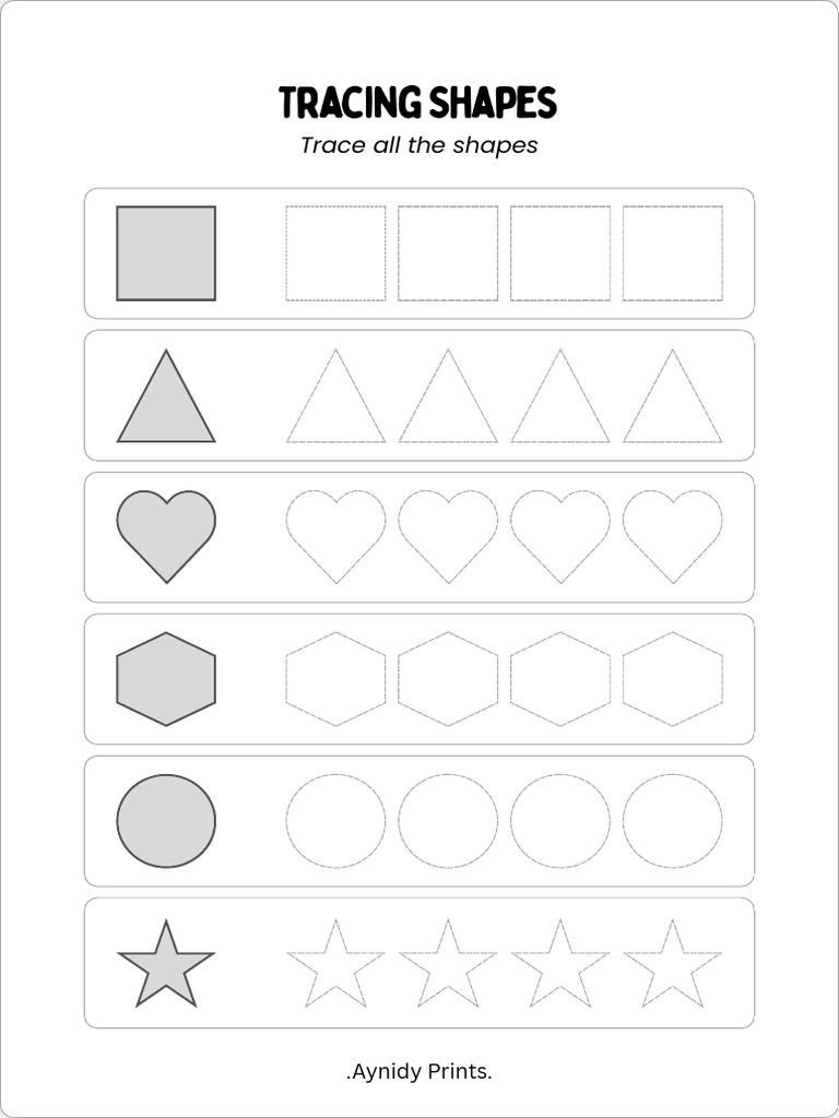 Worksheet - Tracing 2 | PDF