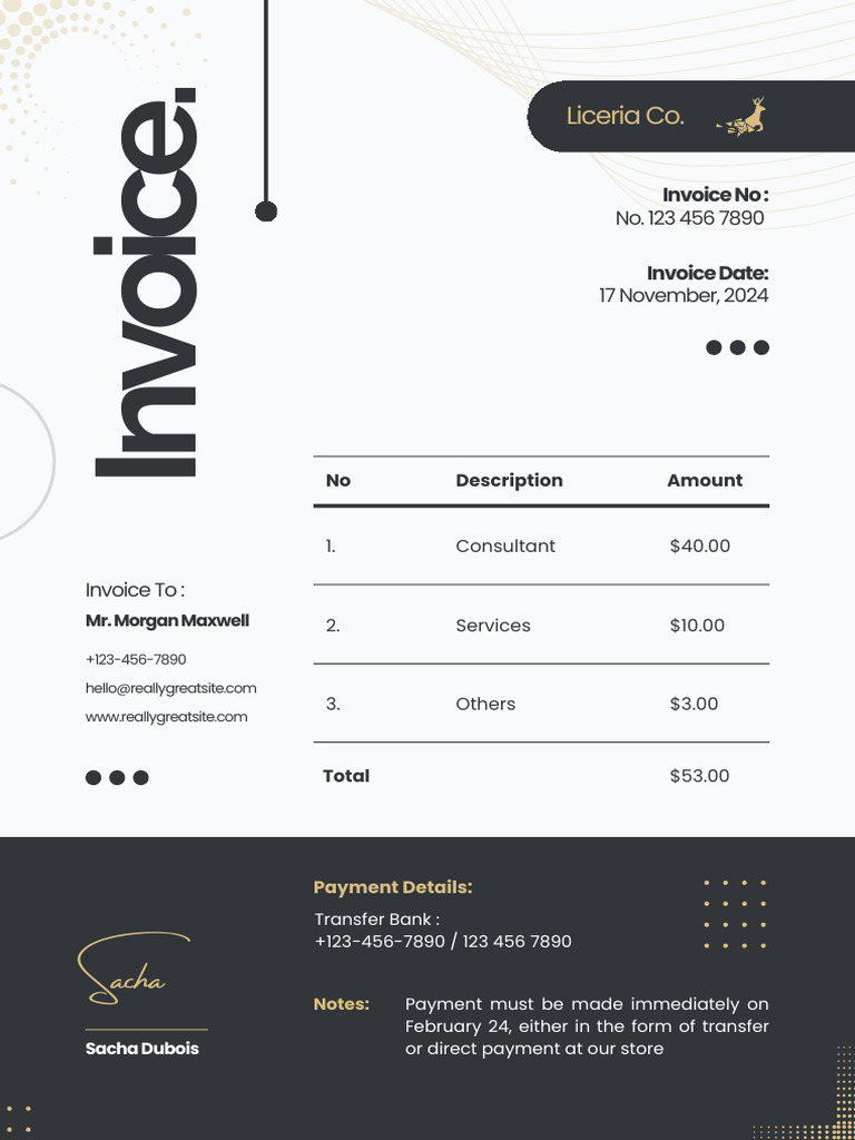 Invoice for Consultant Services | PDF