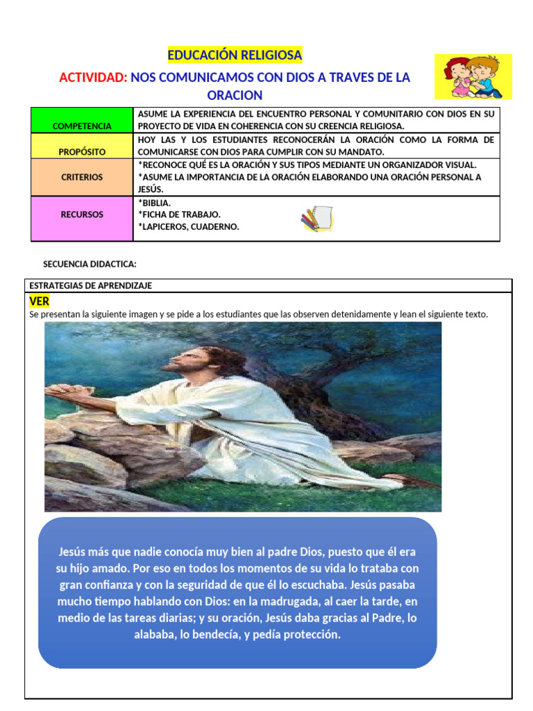 Comunicación con Dios a través de la oración | PDF | Oración | orador ...