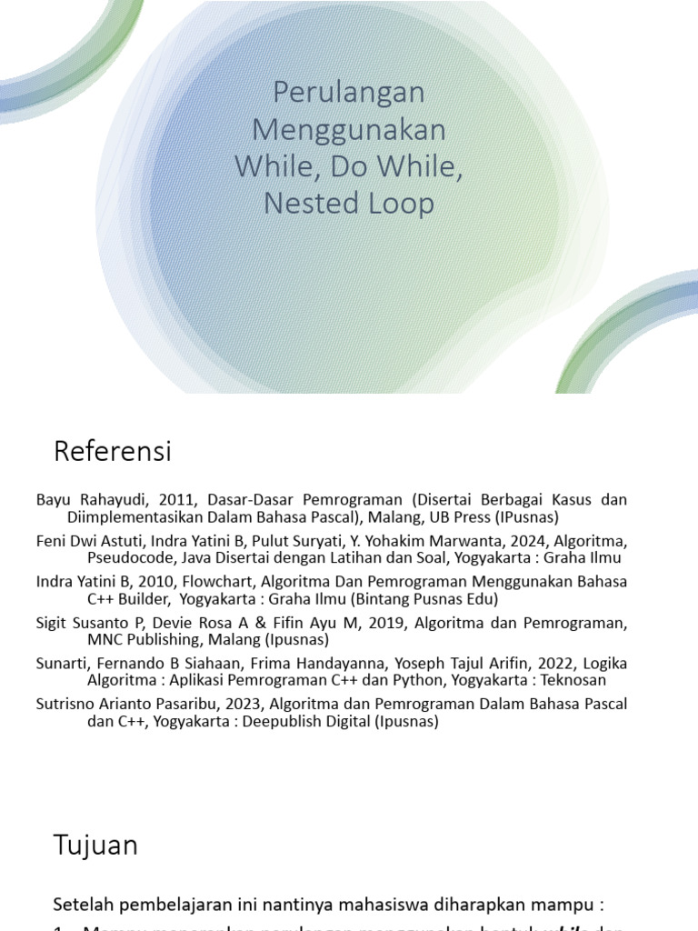 Perulangan dalam Pemrograman: While & Nested Loop | PDF