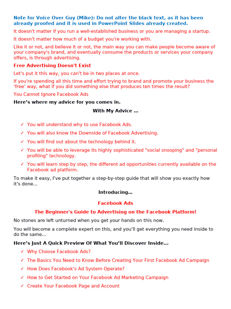 Facebook Ads: Beginner's Guide to Success | PDF | Facebook | Mass Media