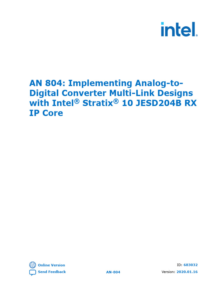 ADC Multi-Link Design with Stratix 10 | PDF | Hardware Description ...