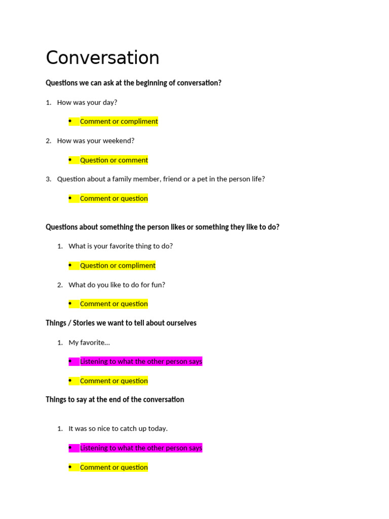 Effective Conversation Starters Guide | PDF