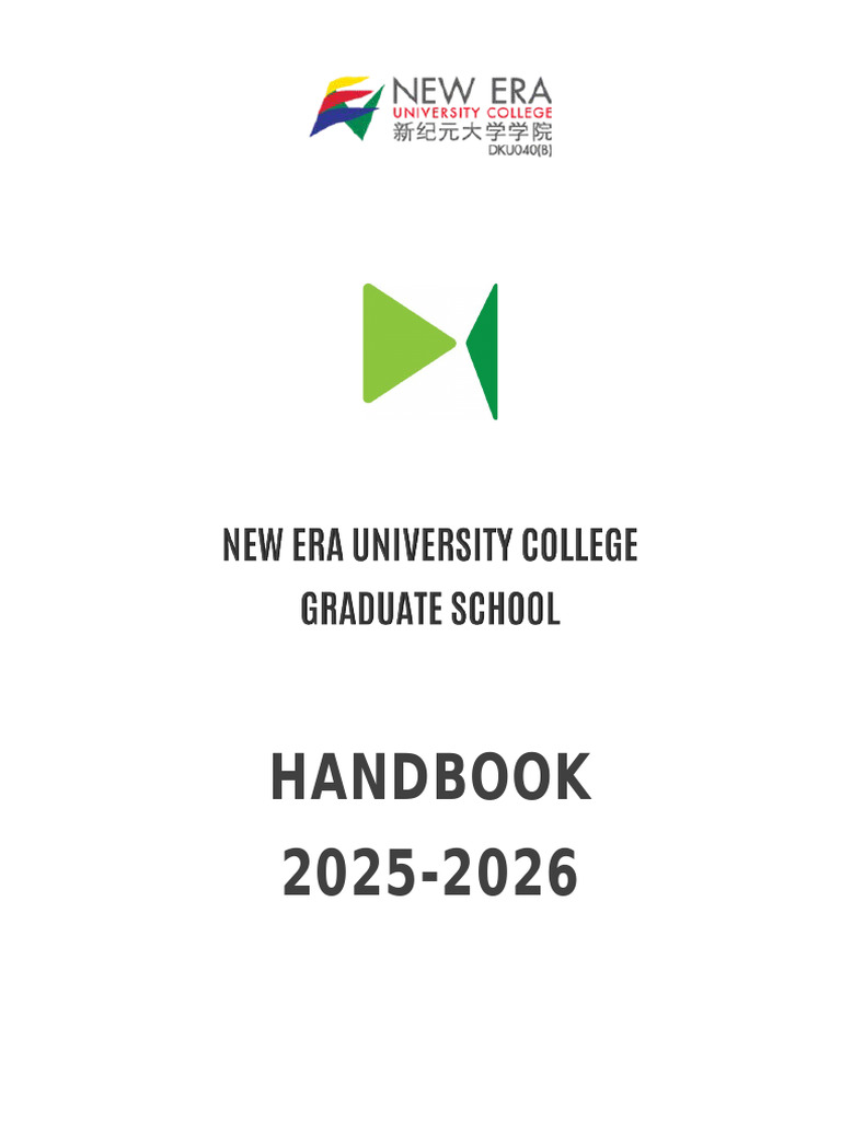 Graduate School Handbook 2025-2026 | PDF | Academic Degree | Thesis
