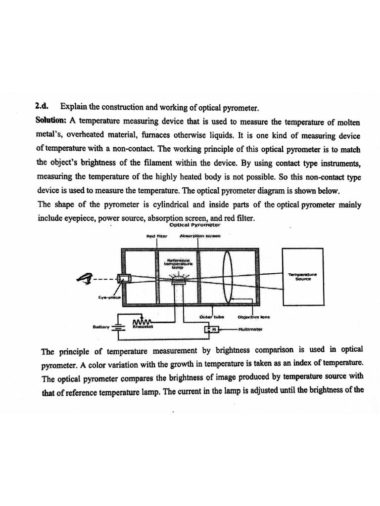 Optical Pyrometer | PDF