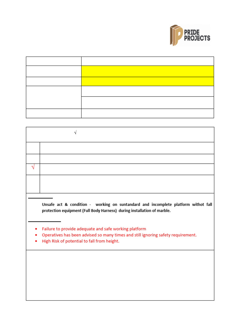 237.GV 60-61 Violation Report MARBLE ARCH 3rd Warning | PDF