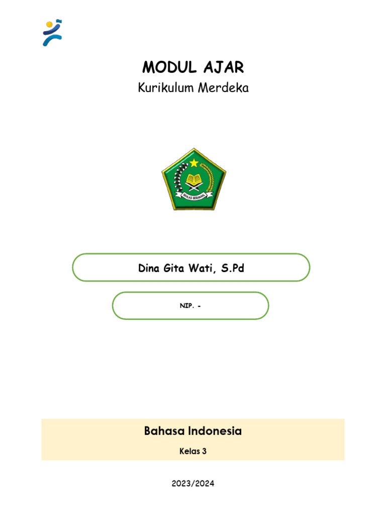 Modul Ajar Bahasa Indonesia Kelas 3 | PDF