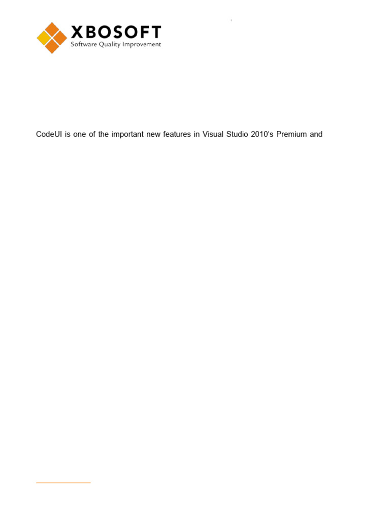 CodedUI Test Automation Framework Guide | PDF | Software Testing | User ...