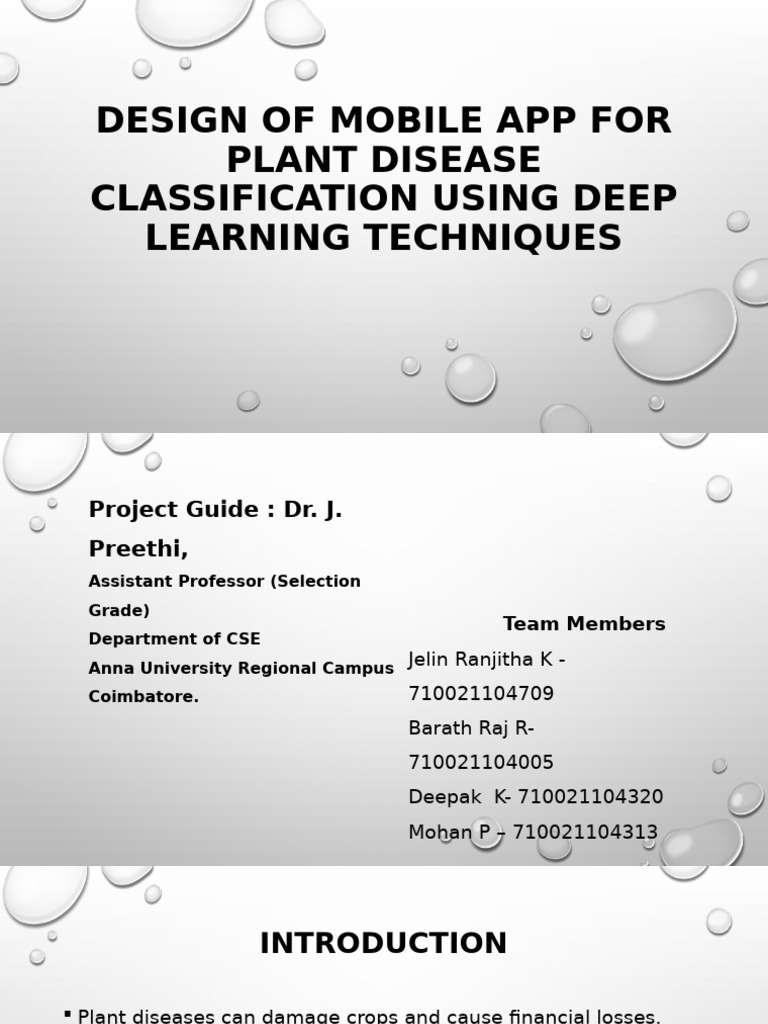 Design of Mobile App For Plant Disease Classification 1st Review | PDF ...