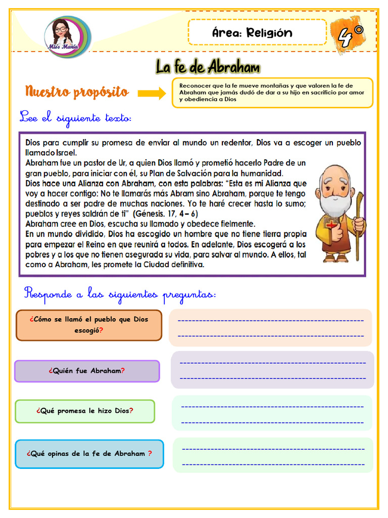La fe y obediencia de Abraham | PDF | Abrahán | Creencia religiosa y ...