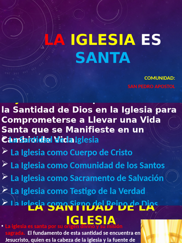 La Santidad de la Iglesia y su Misión | PDF | Cristo (título) | Iglesia ...