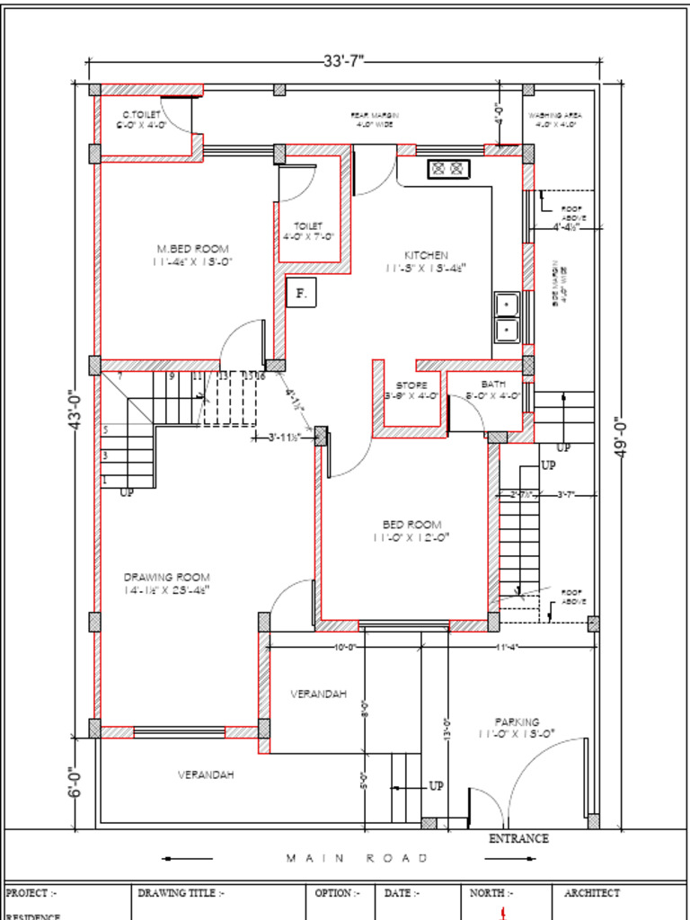 Ground Floor Layout Plan for Residence | PDF | Buildings And Structures