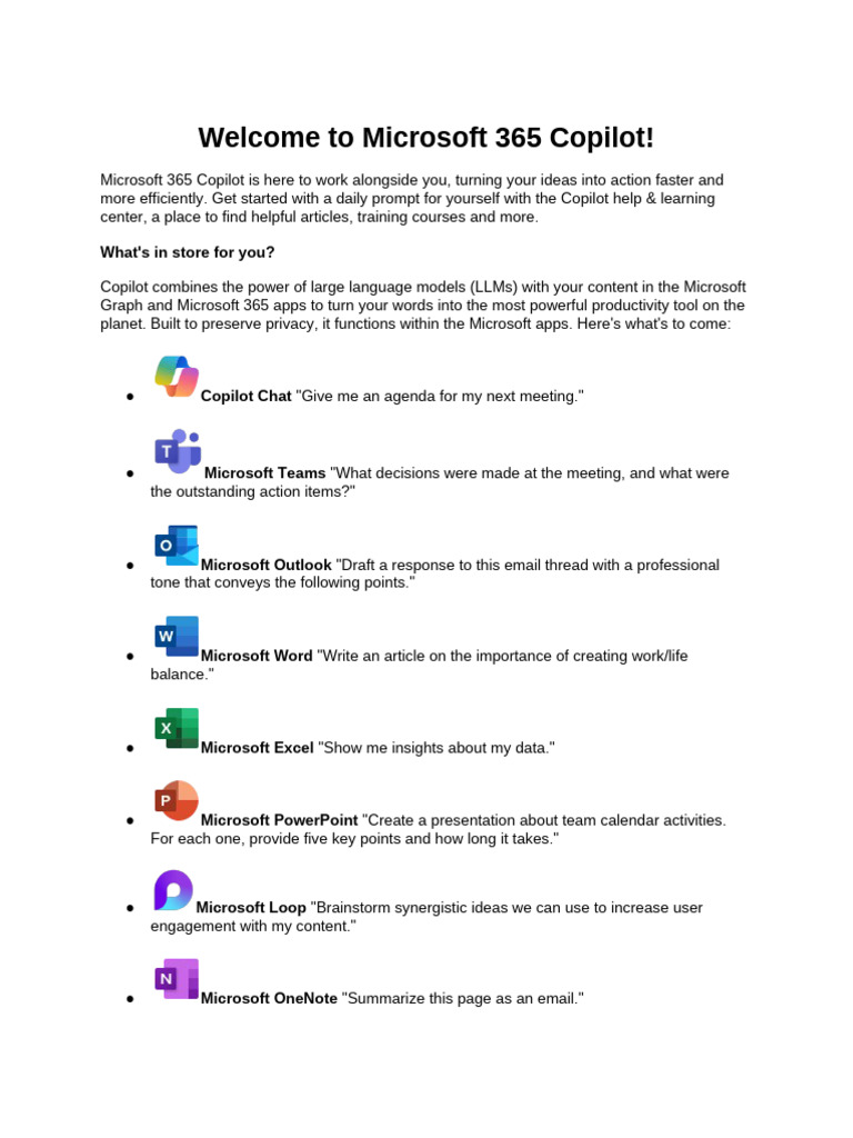 Microsoft 365 Copilot Overview | PDF | Microsoft | Software