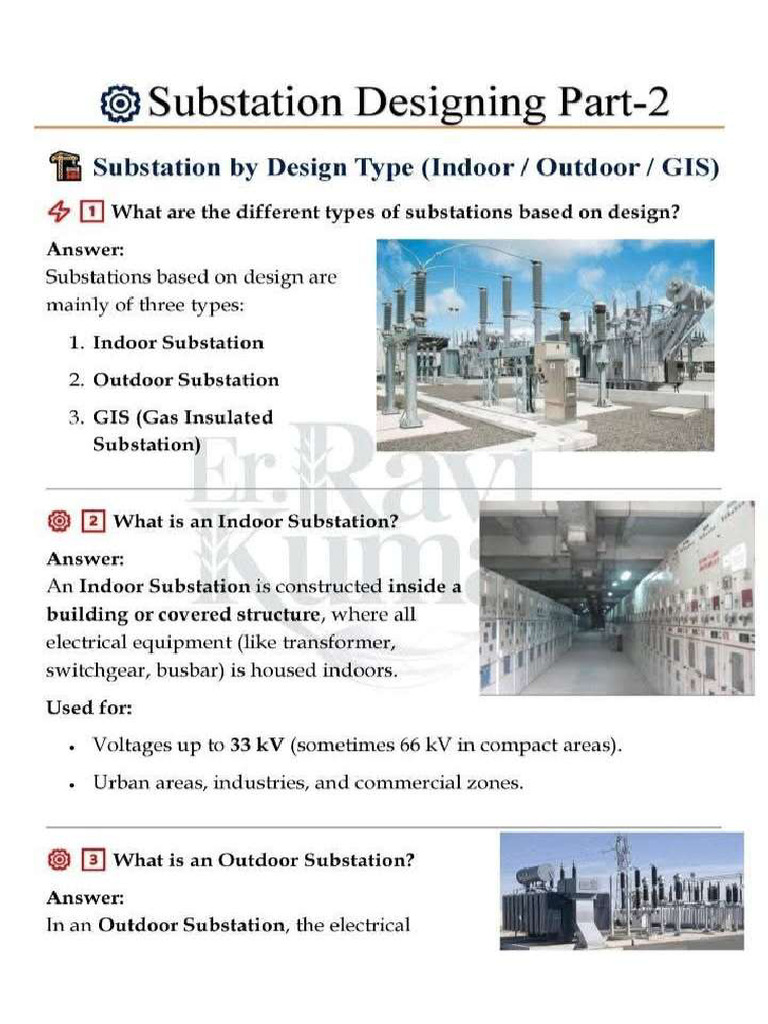 Understanding Substation Types Electrical Infrastructure | PDF