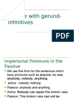 Passive With Gerund-Infinitives