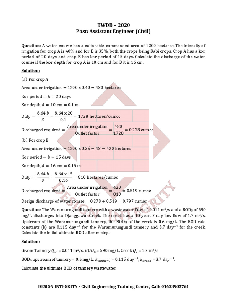 Civil Engineering Exam Questions & Solutions | PDF | Mechanical ...
