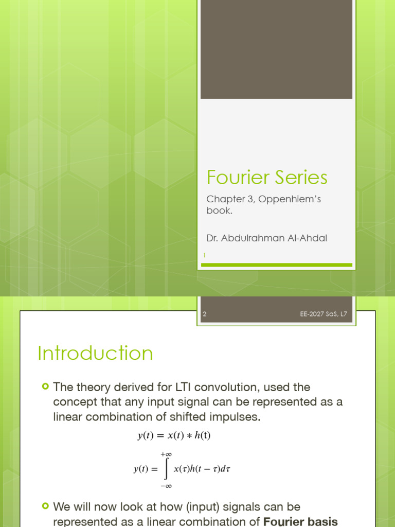 Continuous Time Fourier Series Chapter 3 - 432 | PDF | Fourier Series ...