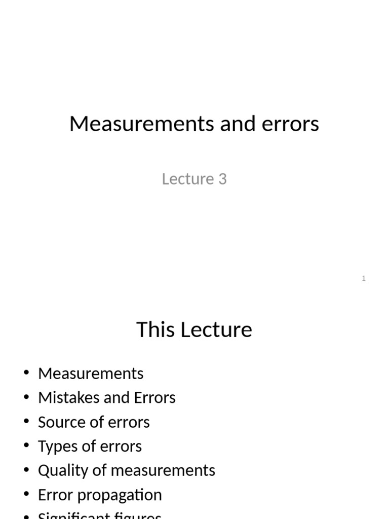 Understanding Measurement Errors in Surveying | PDF | Accuracy And ...