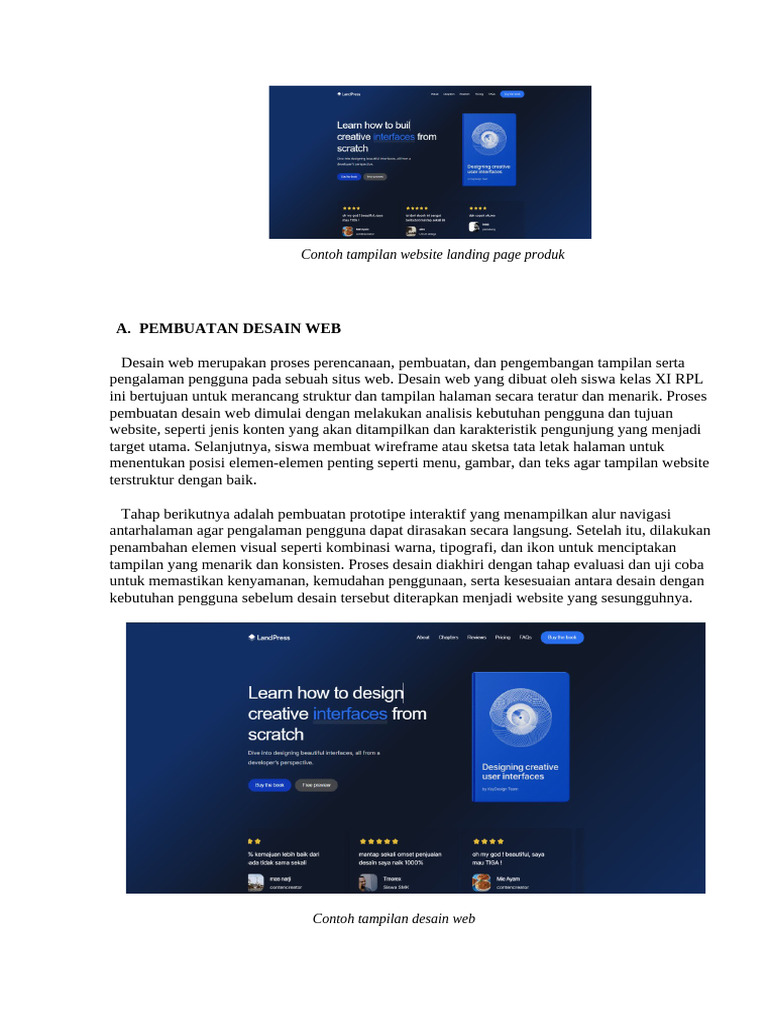 Desain dan Pembuatan Landing Page Web | PDF