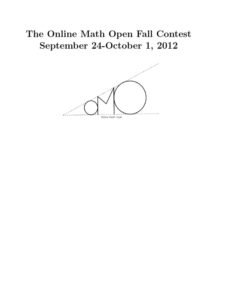 Online Math Open (OMO) 2012-19 en With Solutions | PDF | Circle | Area