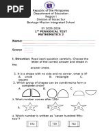 Grade 2 Math Quiz Bee Questions | PDF