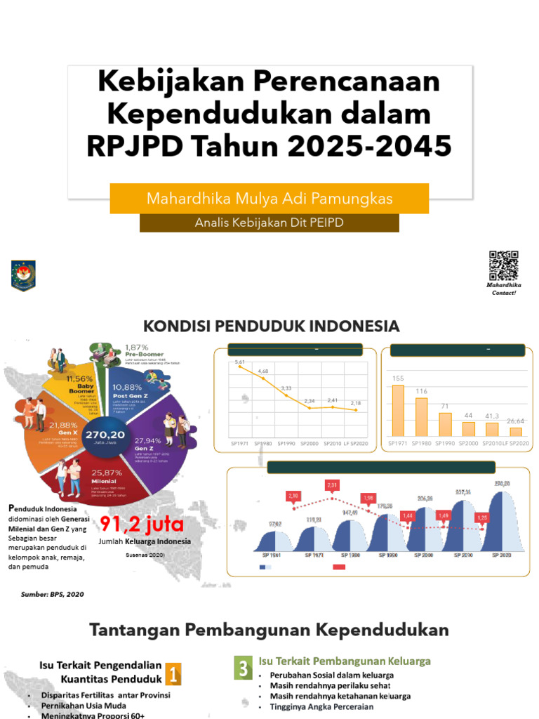 Kebijakan Kependudukan RPJPD 2025-2045 | PDF