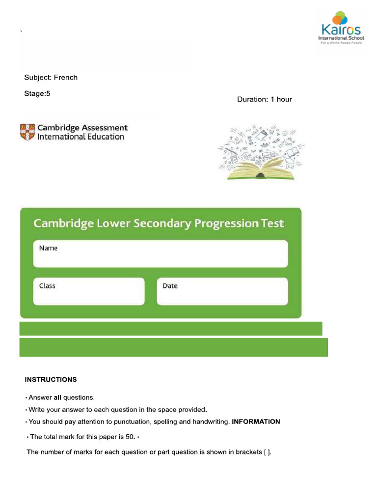 French Sample Paper | PDF