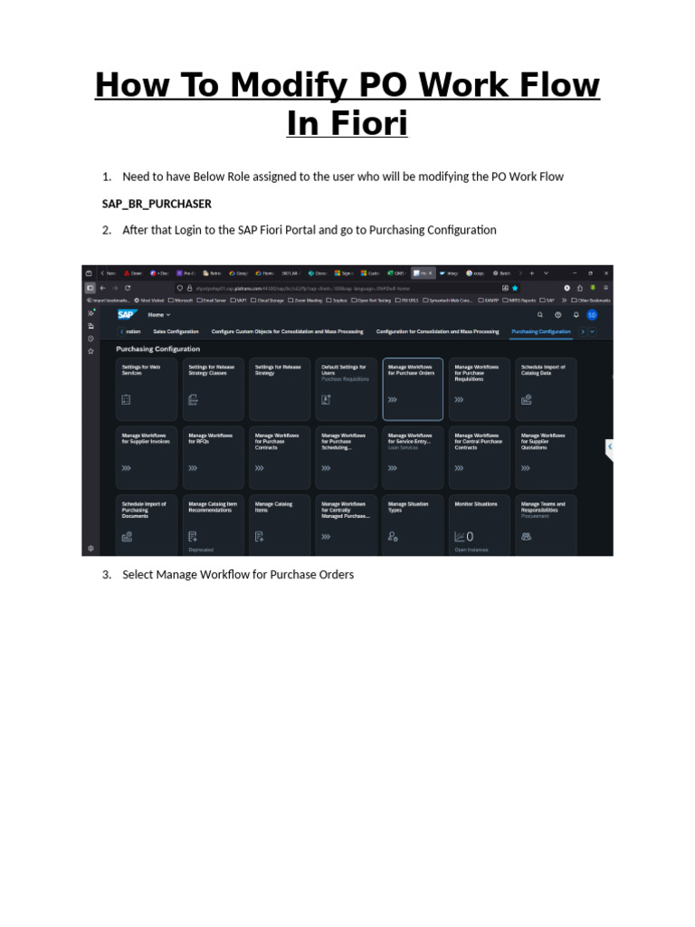 Modify PO Workflow in SAP Fiori | PDF