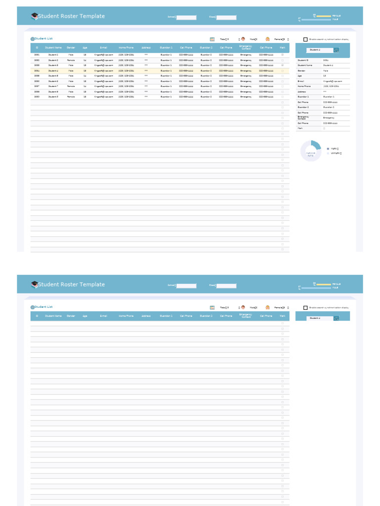 Student Roster Template | PDF