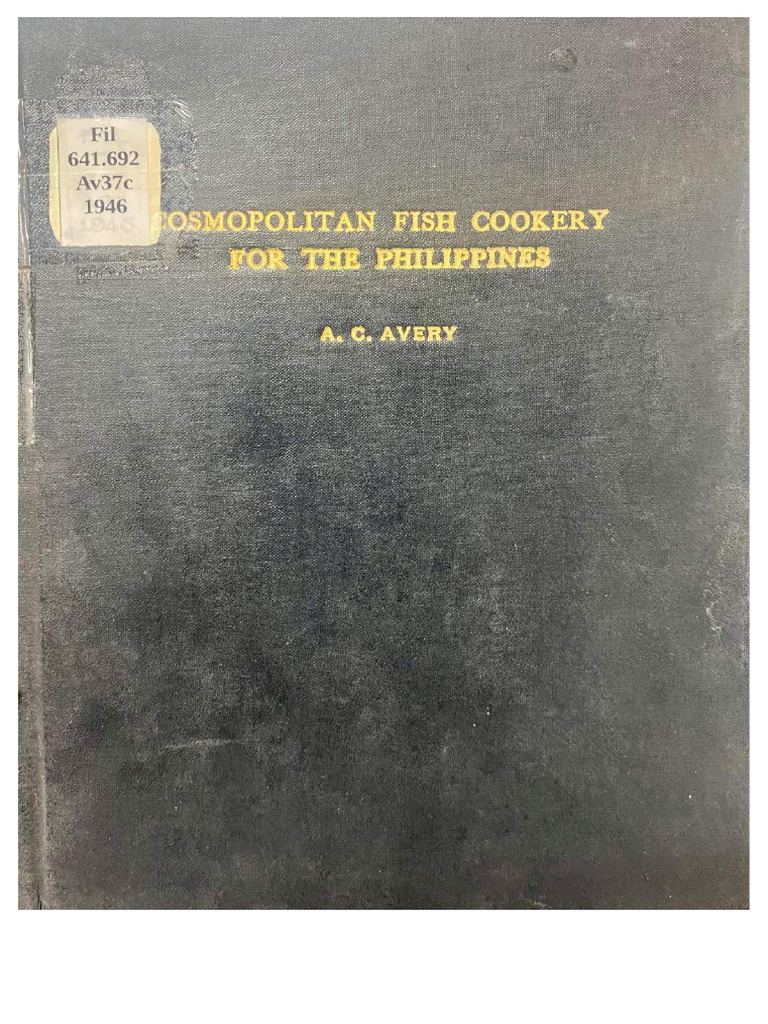 1946 Cosmopolitan Fish Cookery For The Philippines | PDF