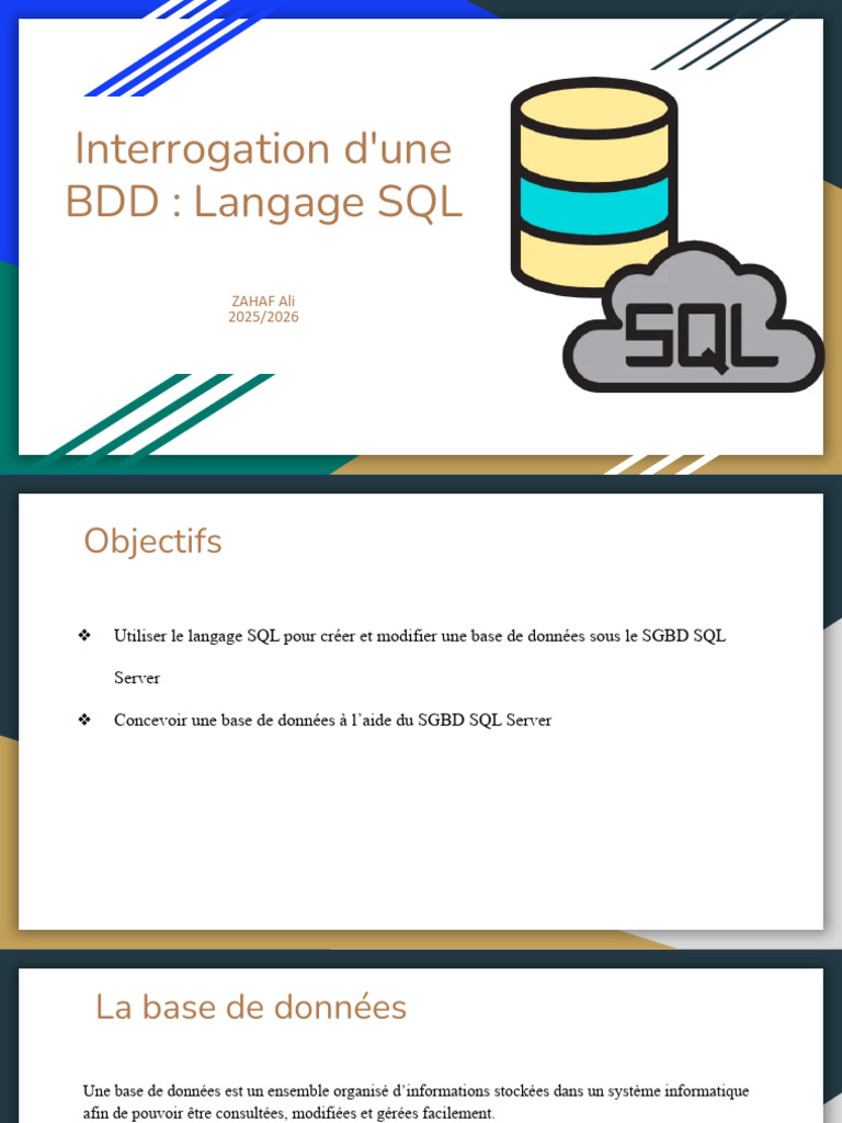 Introduction au langage SQL et BDD | PDF | Bases de données | SQL