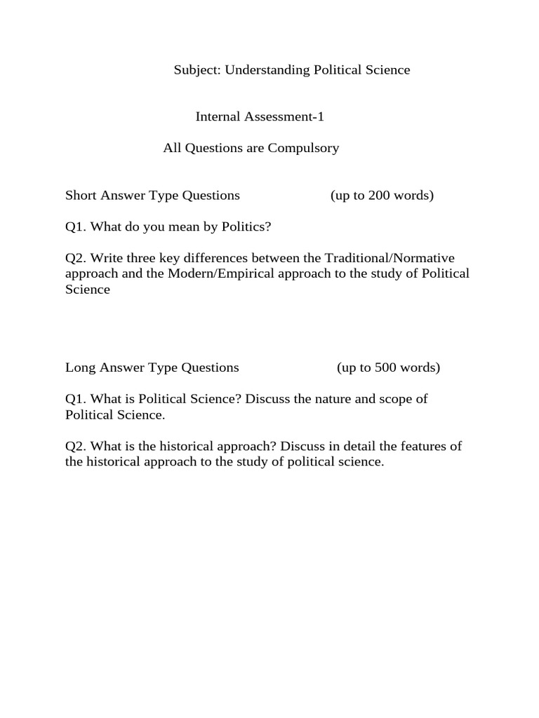 Political Science: Key Concepts Explained | PDF
