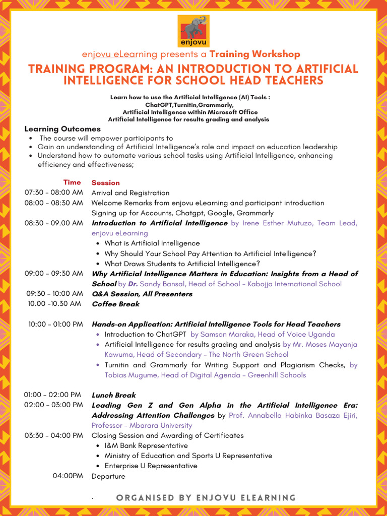 AI Training for School Leaders Workshop | PDF | Artificial Intelligence ...
