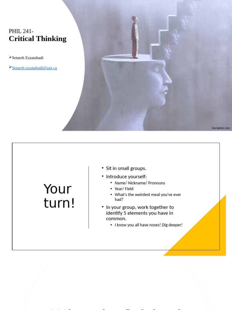CH 1 - What Is Critical Thinking | PDF | Critical Thinking | Reason