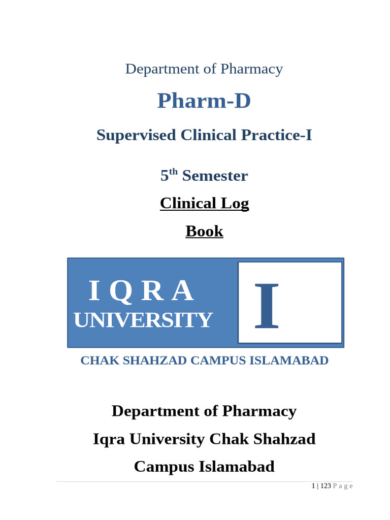 8th Sem Pharmacy Log Book | PDF | Chemistry | Dose (Biochemistry)