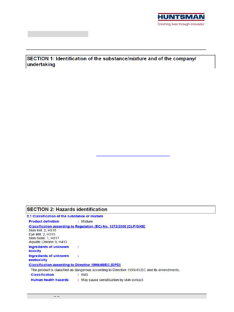 Daltofoam TE 34201 Safety Data Sheet | PDF | Materials | Hygiene