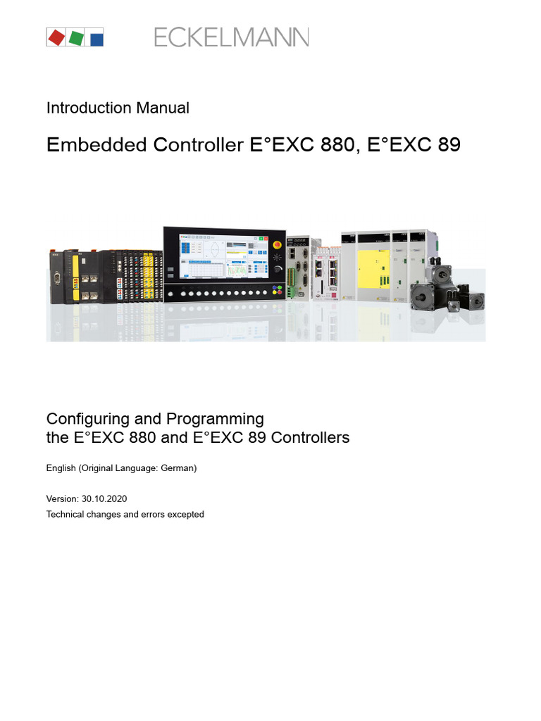 E°EXC 880/89 Controller Setup Guide | PDF | Parameter (Computer ...