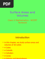 Class 10 Surface Area and Volume Formula Sheet | PDF