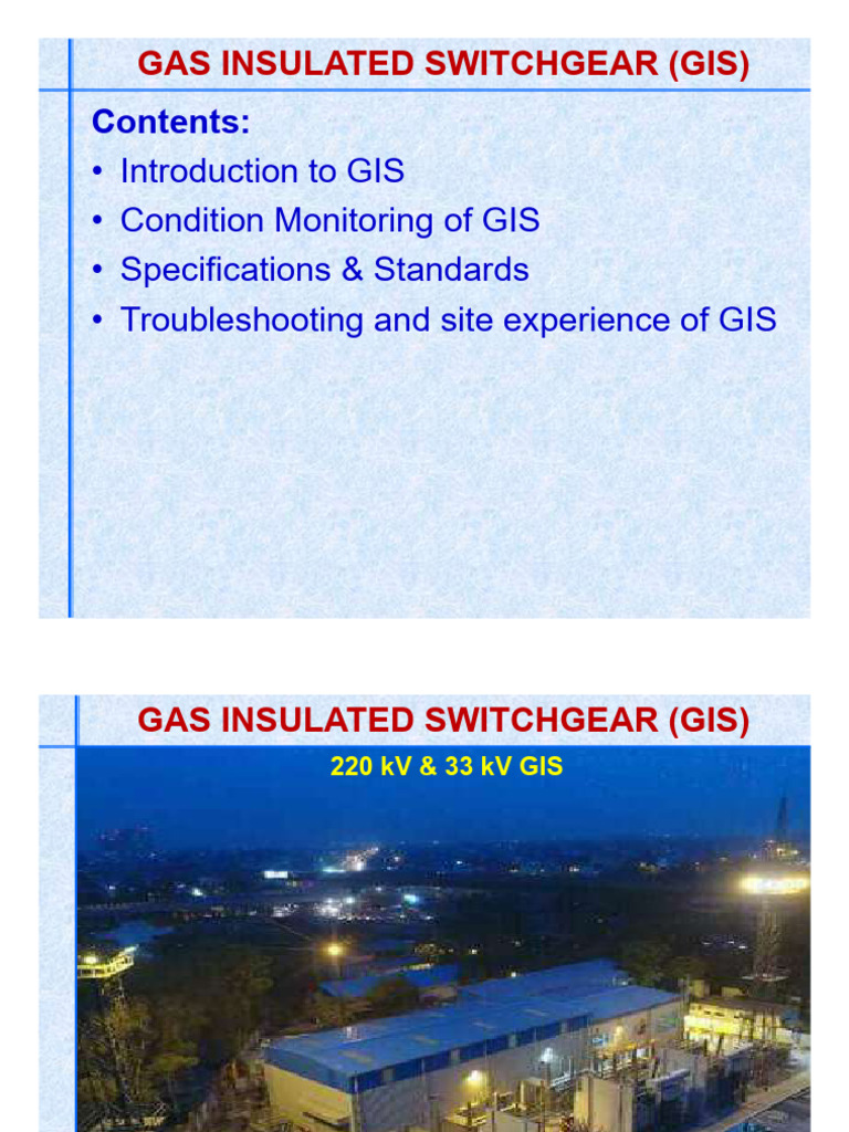 Gas Insulated Switchgear (GIS) Overview | PDF | Electrical Engineering ...