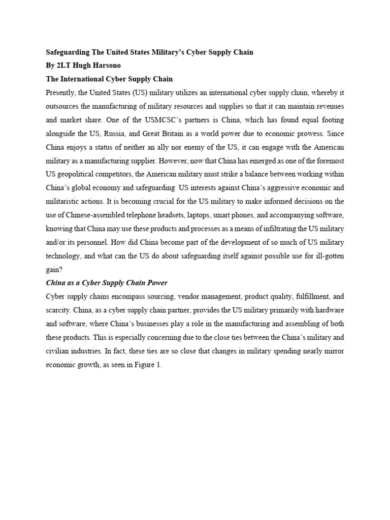 Safeguarding Military Cyber Supply Chains | PDF | Computer Security ...