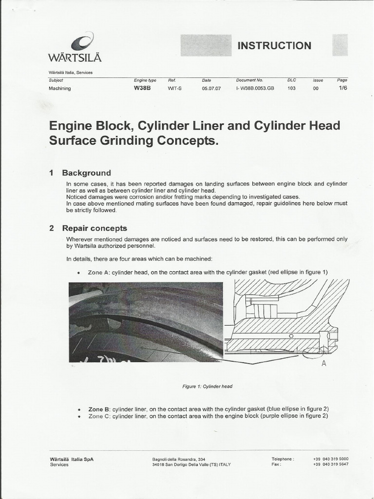Engine Block, Cylinder Liner and Cylinder Head Surface Grinding | PDF