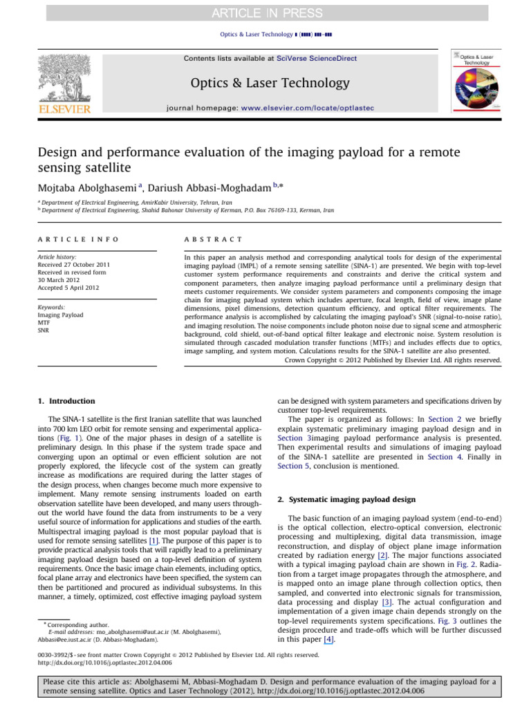 Design and Performance Evaluation of The | PDF | Signal To Noise Ratio ...
