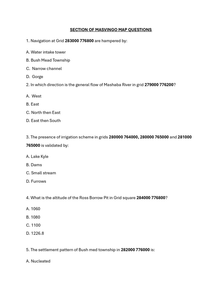 Masvingo Map Navigation and Features | PDF