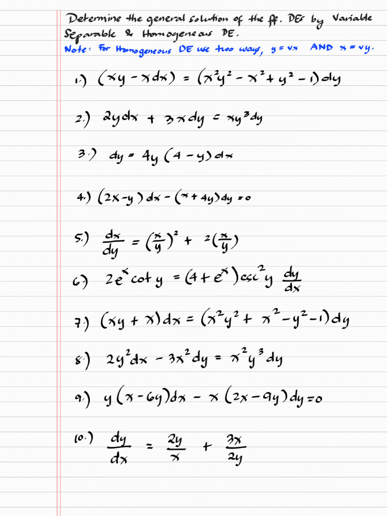 DE - Assignment No 2 | PDF