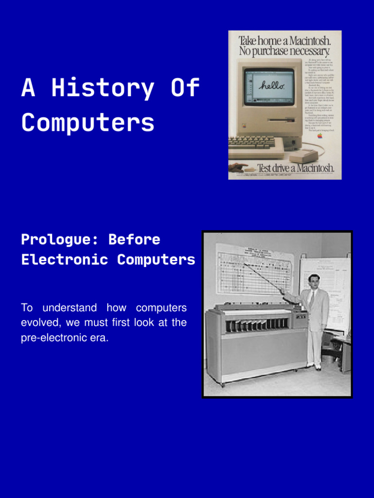 Evolution of Computers: A Historical Overview | PDF | Personal ...