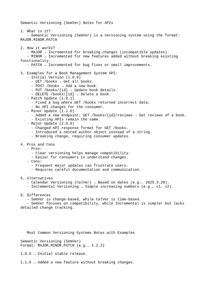 Writing Semantic Version Numbers | PDF | Software Release Life Cycle ...