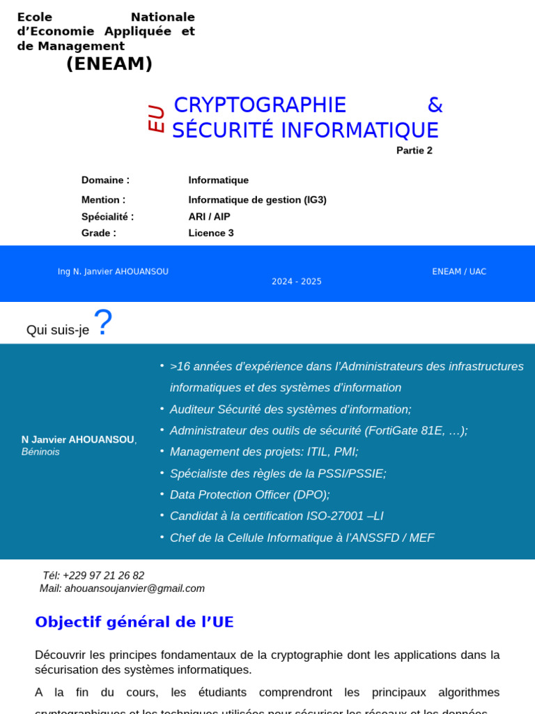 Cryptographie et Sécurité Informatique | PDF | Public-key cryptography ...