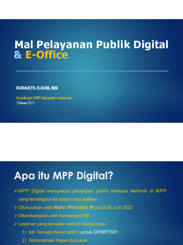 MPP Digital: Pelayanan Publik Terintegrasi | PDF