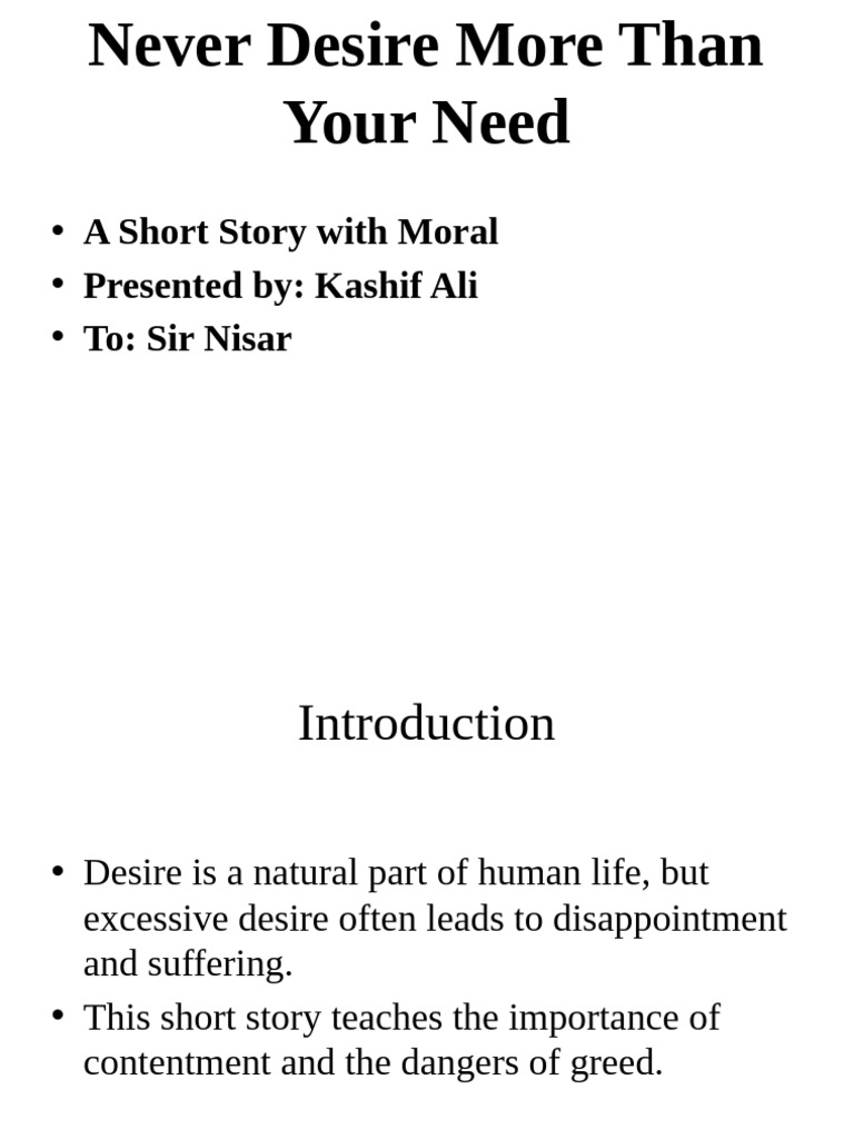 The Perils of Excessive Desire | PDF